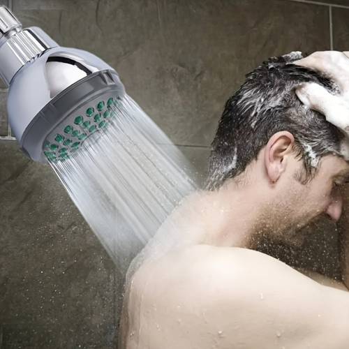1 set abs shower head with 6 inch stainless steel arm high pressure water saving wall mounted detachable design shower system