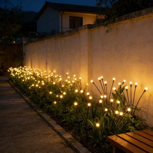 10 solar firefly lawn lights ip65 outdoor garden decorative lights solar courtyard lights suitable for festive occasions such as halloween and christmas used for courtyards lawns and patios