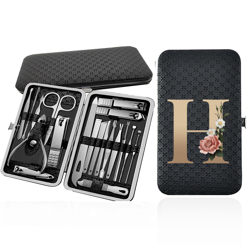 Portable 19pcs Nail Clipper Set with Beauty Tools