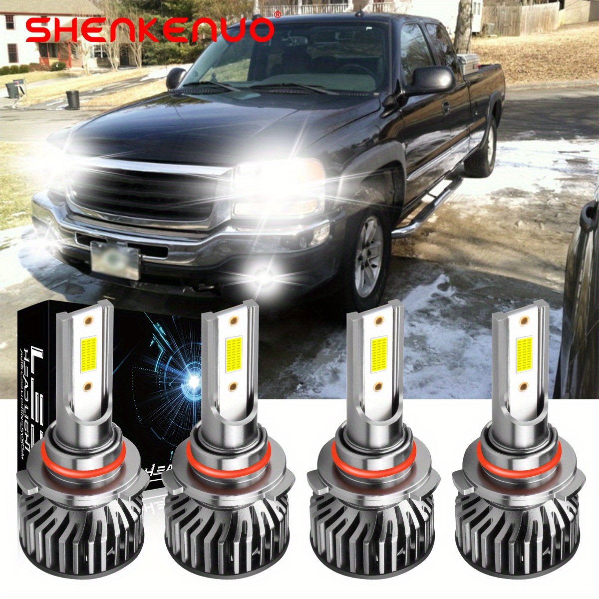 For Sierra 1500 2500 1999-2006 C/k Pickup Led Headlight High/low Bulbs White