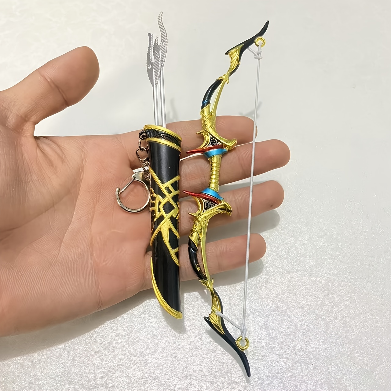 4pcs Set, 1 Bow, 1 , 2 Arrows, Ancient Mini , Suitable For And Collectors, Desktop Decoration Props Keychain