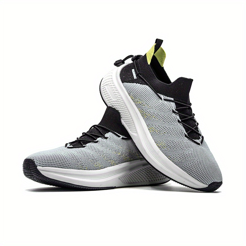 Men's Breathable Slip-On Sneakers Compatible for Running, Training & Gym - Low-Top - Casual Sneakers with Cushioned MD Sole, Striped/Checkered/ Color Options - -Terrain Wear (Gym, Outdoor, Everyday)