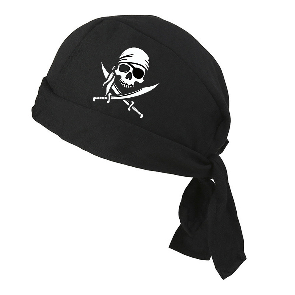 E-shop 1 Stück weißes Piraten-Schädel-Bandana, geeignet für Laufen und Radfahren, atmungsaktiv und schnelltrocknend