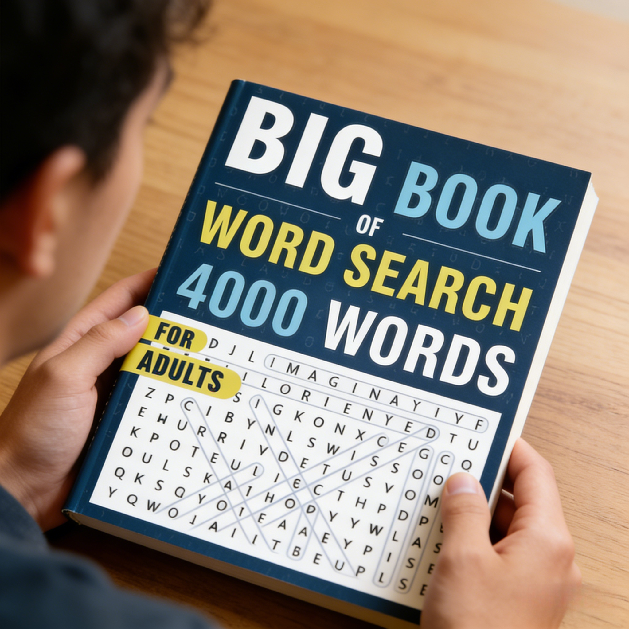 Adult, Senior, and Teen Large-Print Word Search Game Book – 4000 Eye-Friendly Font Word Puzzles, a Stress-Relief Game for Large-Print Users