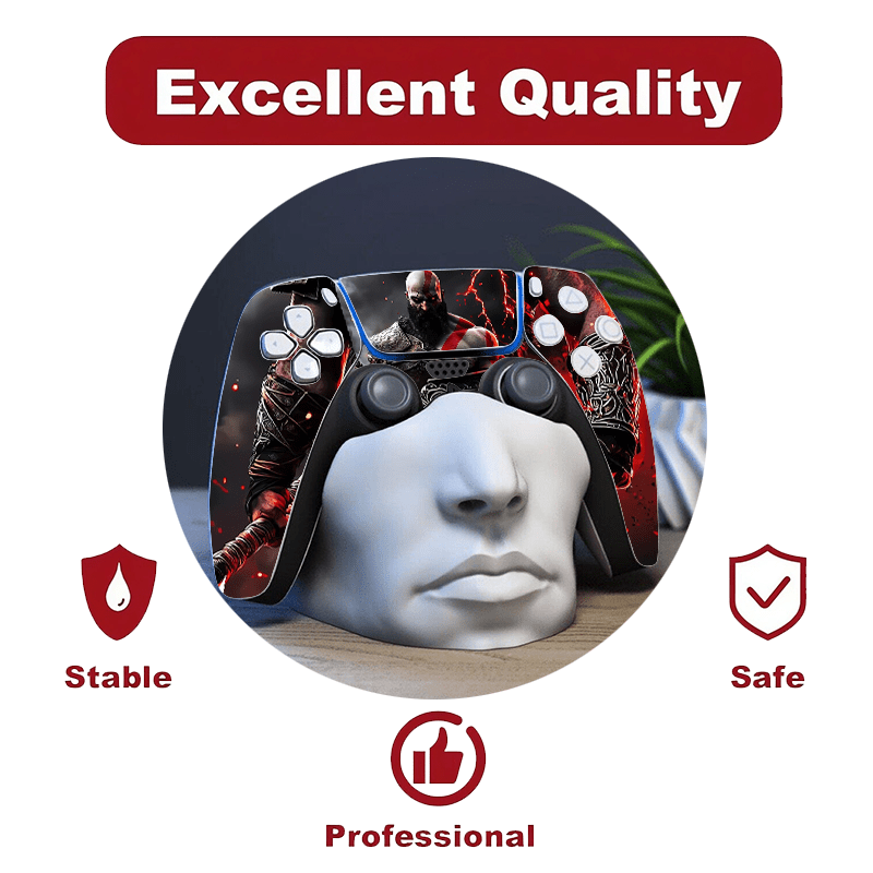 2pcs Stickers pour Manette Sony PlayStation 5 - Couverture Complète, Finition Mate Anti-Traces de Doigts & Anti-Rayures, Compatible avec PS5/Elite Edition, Protection Manette, Accessoire Gaming, Accessoires Gaming, Articles Gaming, Bricolage Gaming