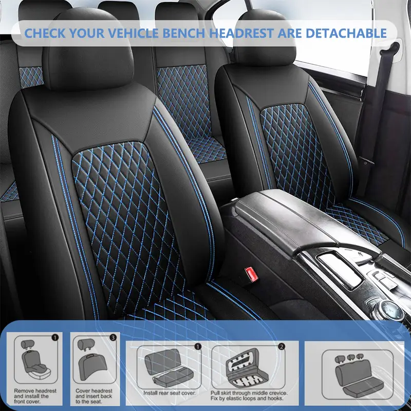 2 Front Seat Belts For Lexus – Easy Install, Elastic 3-Point Harness, Universal Fit, Black