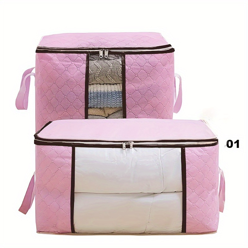 extra large zippered storage organizer portable versatile clothes container for home dorm details 8