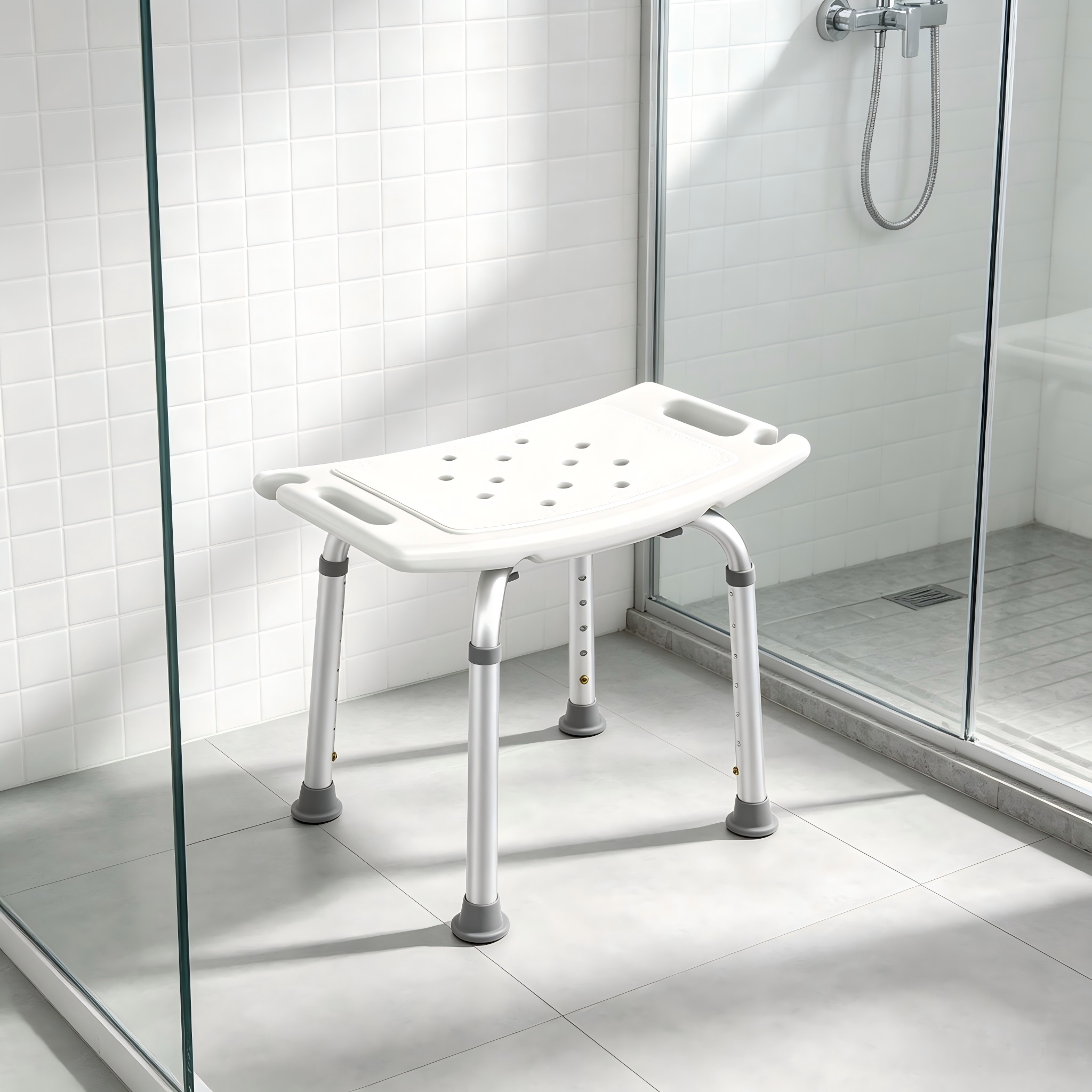 TEMU Taburete de ducha para el hogar de fácil , ajustable y antideslizante, resistente para la ducha y húmedas del baño
