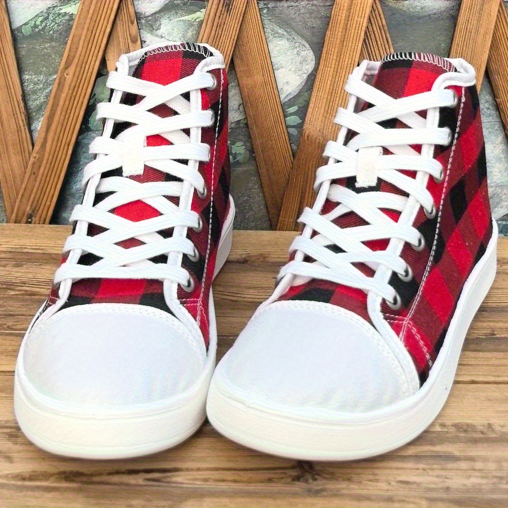 Sneakers, Women's High-Top Lace Skate Shoes with 2D Print - Premium Series, Fashionable and Design. Simple yet Elegant Style That Is Lightweight, Comfortable, Breathable, Moisture-wicking; Essential for Students During Back-to-school Season or