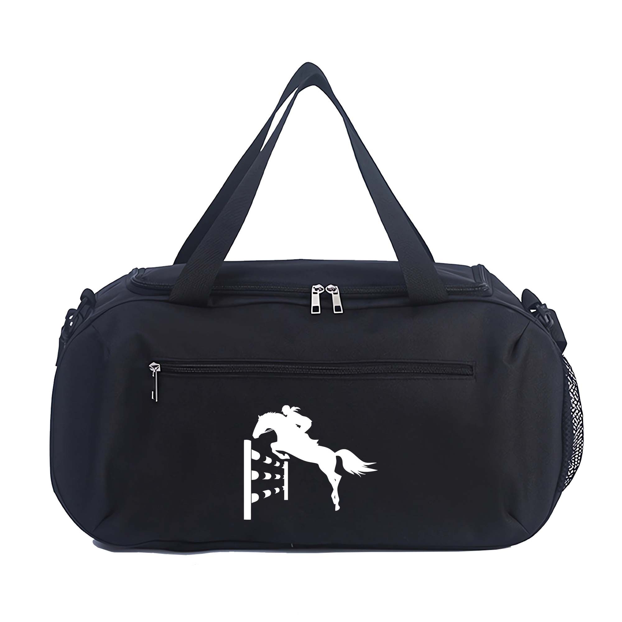 TEMU 1pc Sac de Sport Équestre Grand pour Femme - Sac Bandoulière Multifonction Voyage & Extérieur avec Motif Cheval, Grande Léger Idéal pour Courts