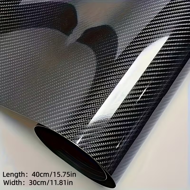6d High Gloss Fiber Coated Film | 1 Roll, Pvc Material, Bubble-free Adhesive - Suitable For Automotive , Motorcycles And Computer Decorations 11.81in * 19.69in For Automotive