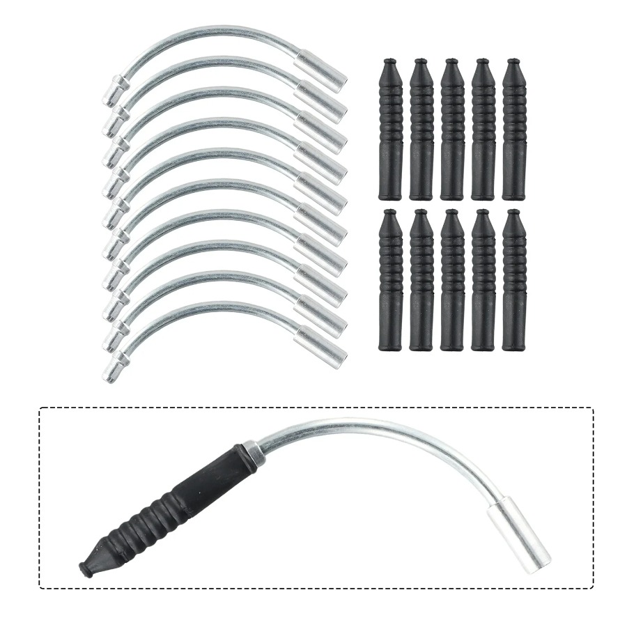 Image of 10pcs V Brake Noodle And Boot Set, Cable Guide Bend Tube, Pipe Sleeves Protector Hose, Brake Mtb Mountain Bike Outdoor Noodles.