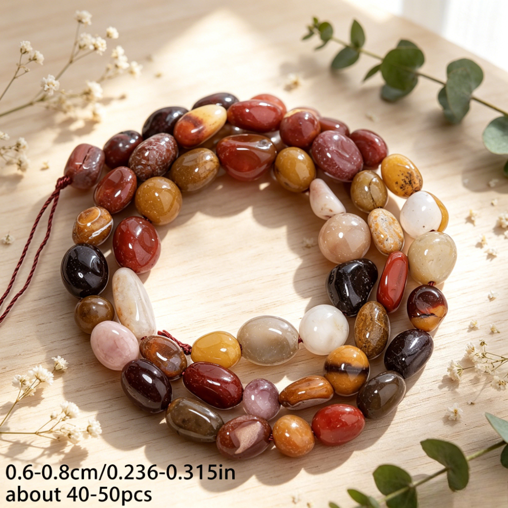 TEMU Perline Sciolte Irregolari in da 6-8mm, Adatte per di Gioielli come Bracciali, Collane e Pendenti Eleganti, un Regalo per Donne