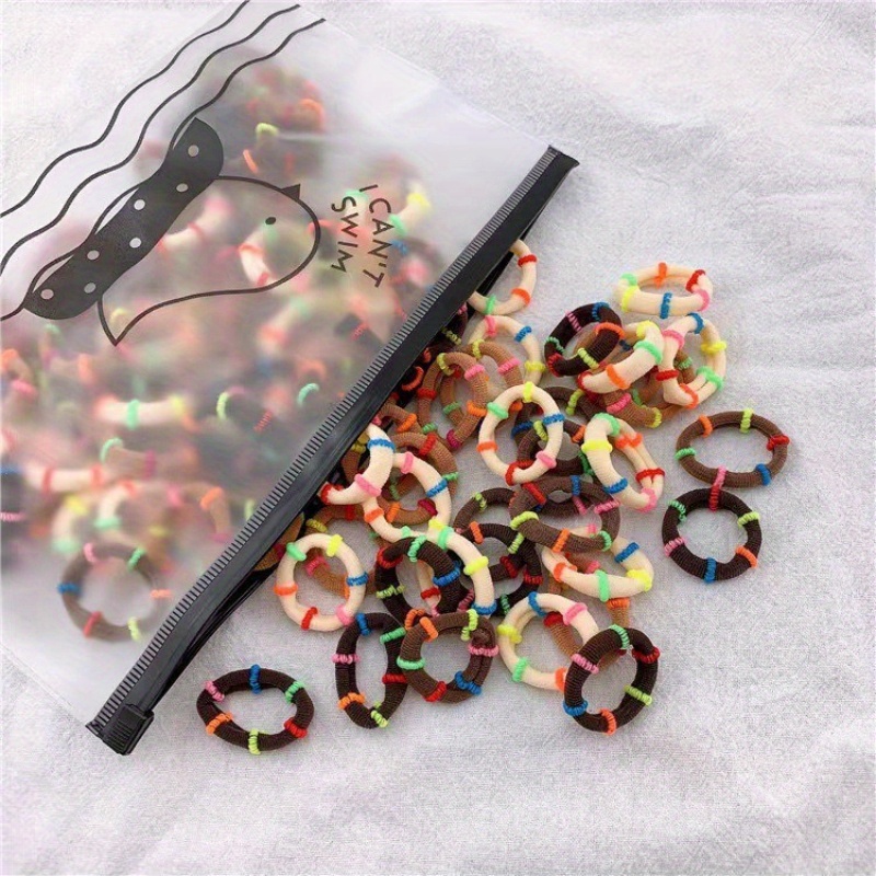 Bulk 100pcs Colorful Hair Bands, Soft Microfiber