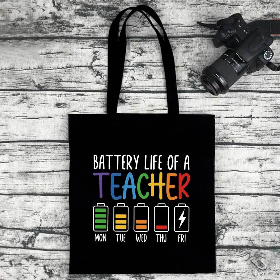 Of A Teacher Pattern Tote Bag, Large Capacity Shoulder Bag, Casual Handbag For Commuting, School, Shopping, Travel, Beach Bag, Halloween/christmas Gift For Women