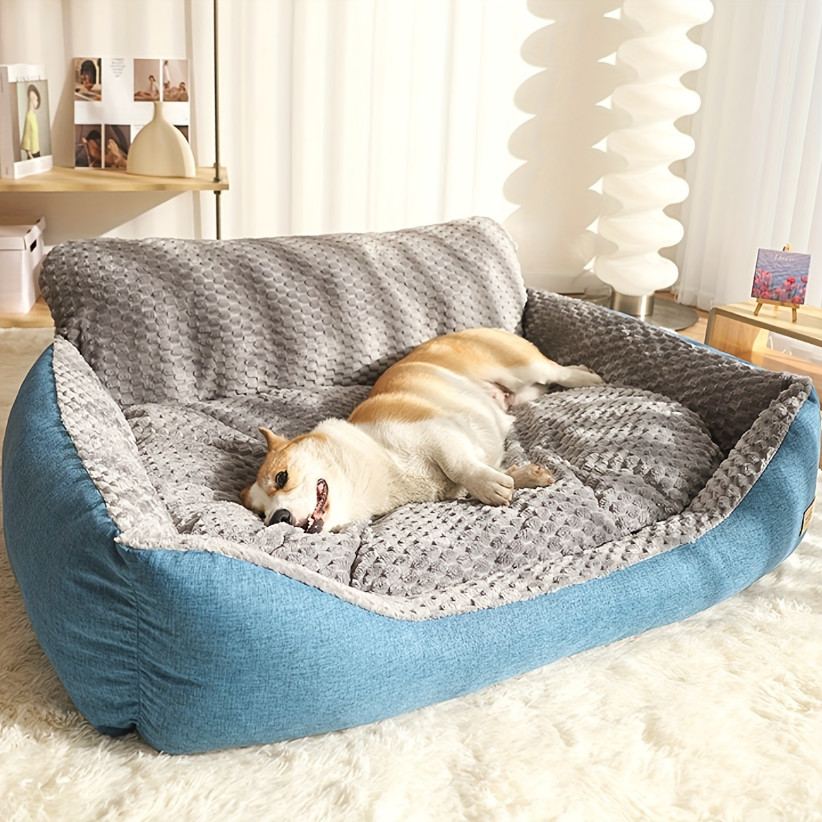 luxury plush pet sofa bed extra large thick warm high Temu Portugal