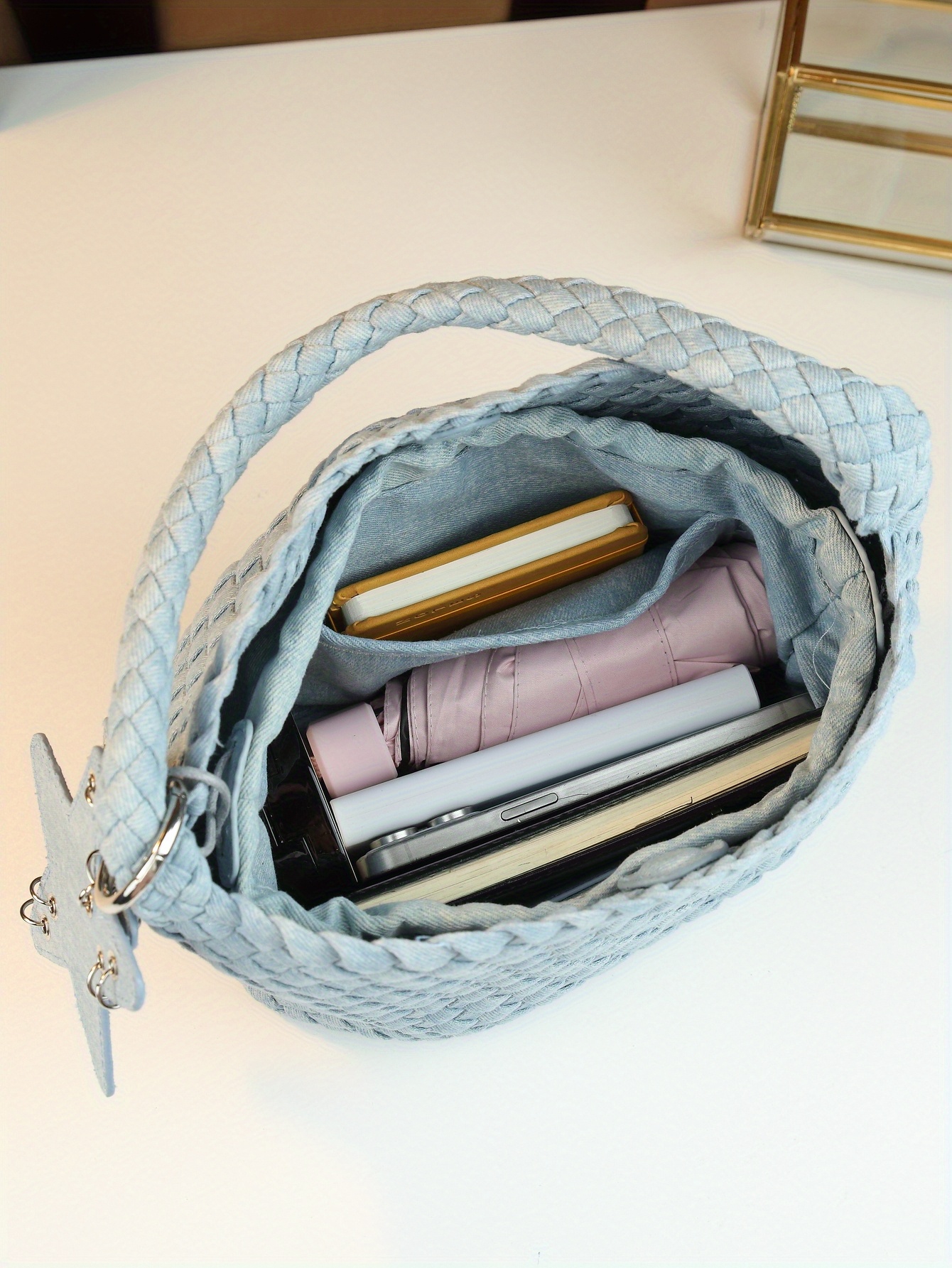 Large Burgundy Bucket Bag base view