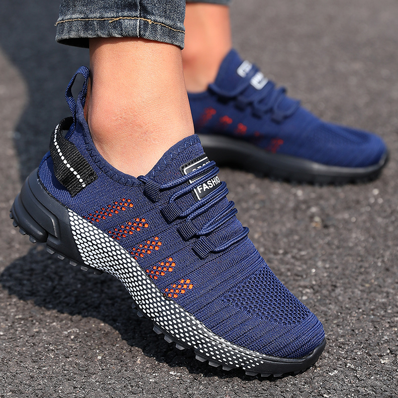 TEMU [sneakers] Easy And Breathable Women's Walking Shoes And Camp Shoes, Thick Sole Mesh Lace-up, Flat-bottom Outdoor Casual Sportswear For Women,