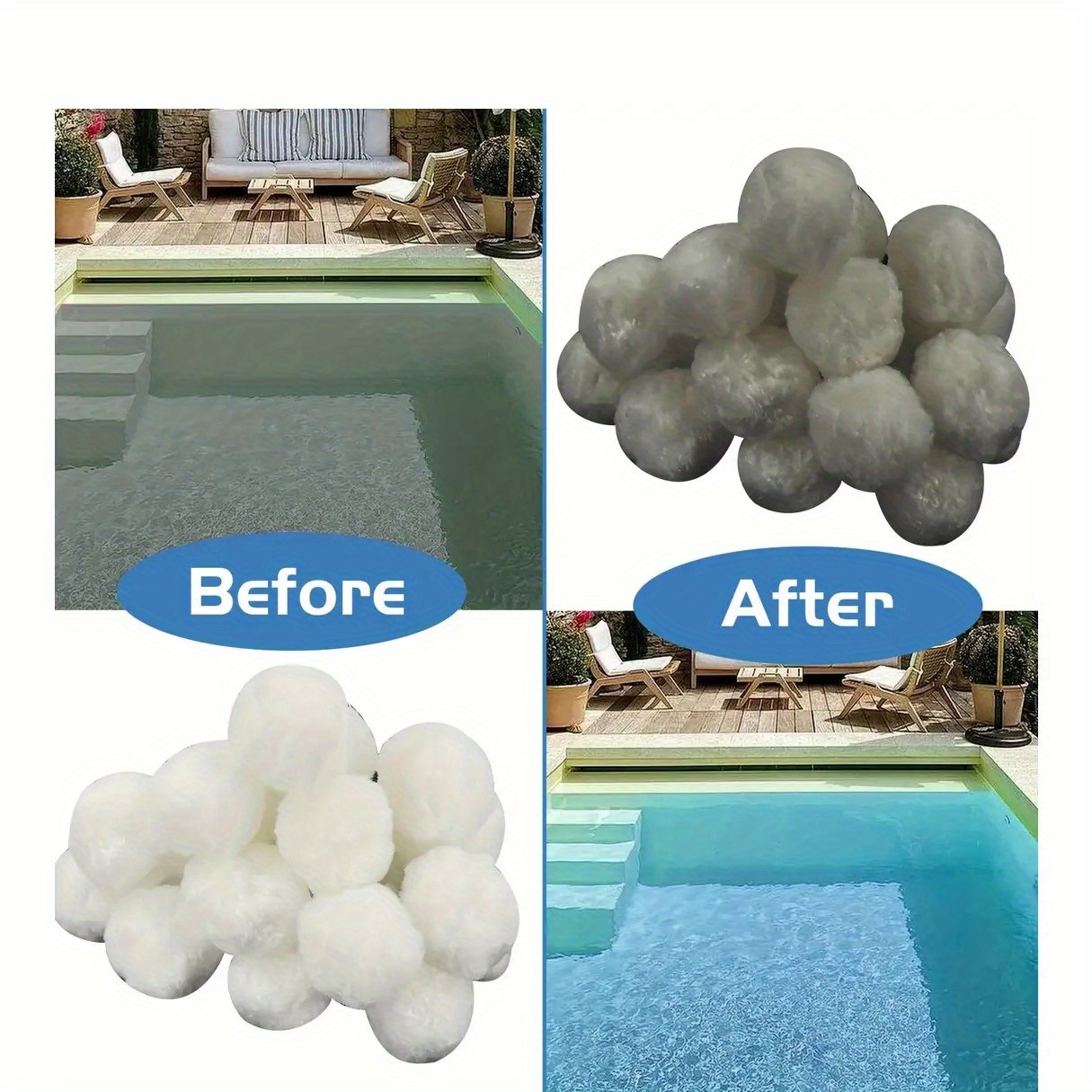 reusable fiber pool filter balls sand free - Temu Mauritius