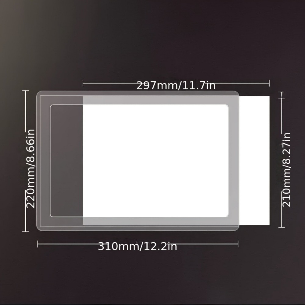 TEMU 1pc Vertical Wall-mounted Acrylic Display Frame, Transparent And Sturdy, Suitable For Documents, Notices, And Nameplates In Homes, Offices, And