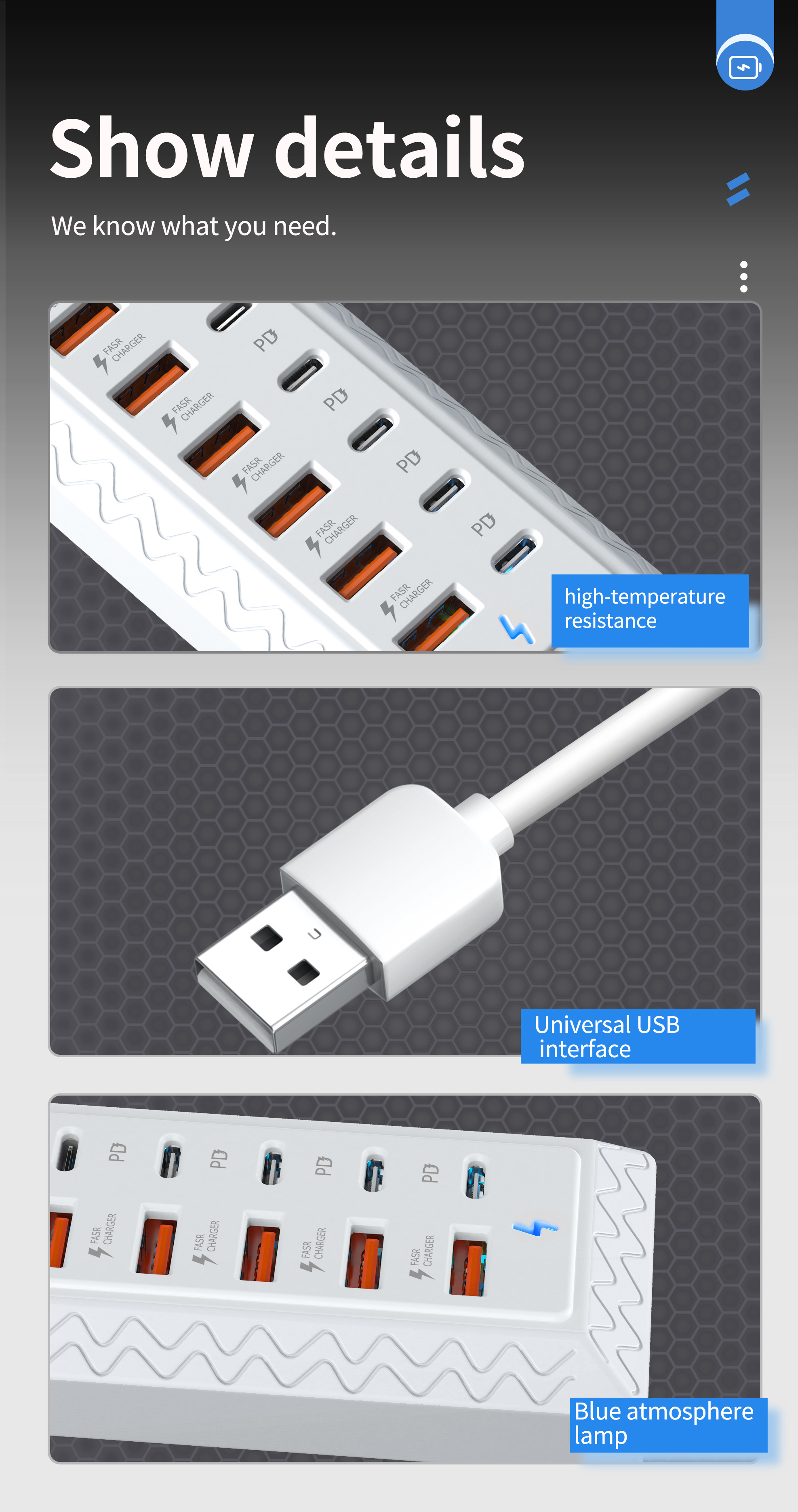 12-In-1 Quick Charging Dock | 6 USB And 6 Type-C Ports, 12-Port Simultaneous Charging Hub | Multi-Device Adapter | Reliable Power Source | Travel And Office Charging Solution | Gifts for Thanksgiving, Christmas, And Valentine'S Day