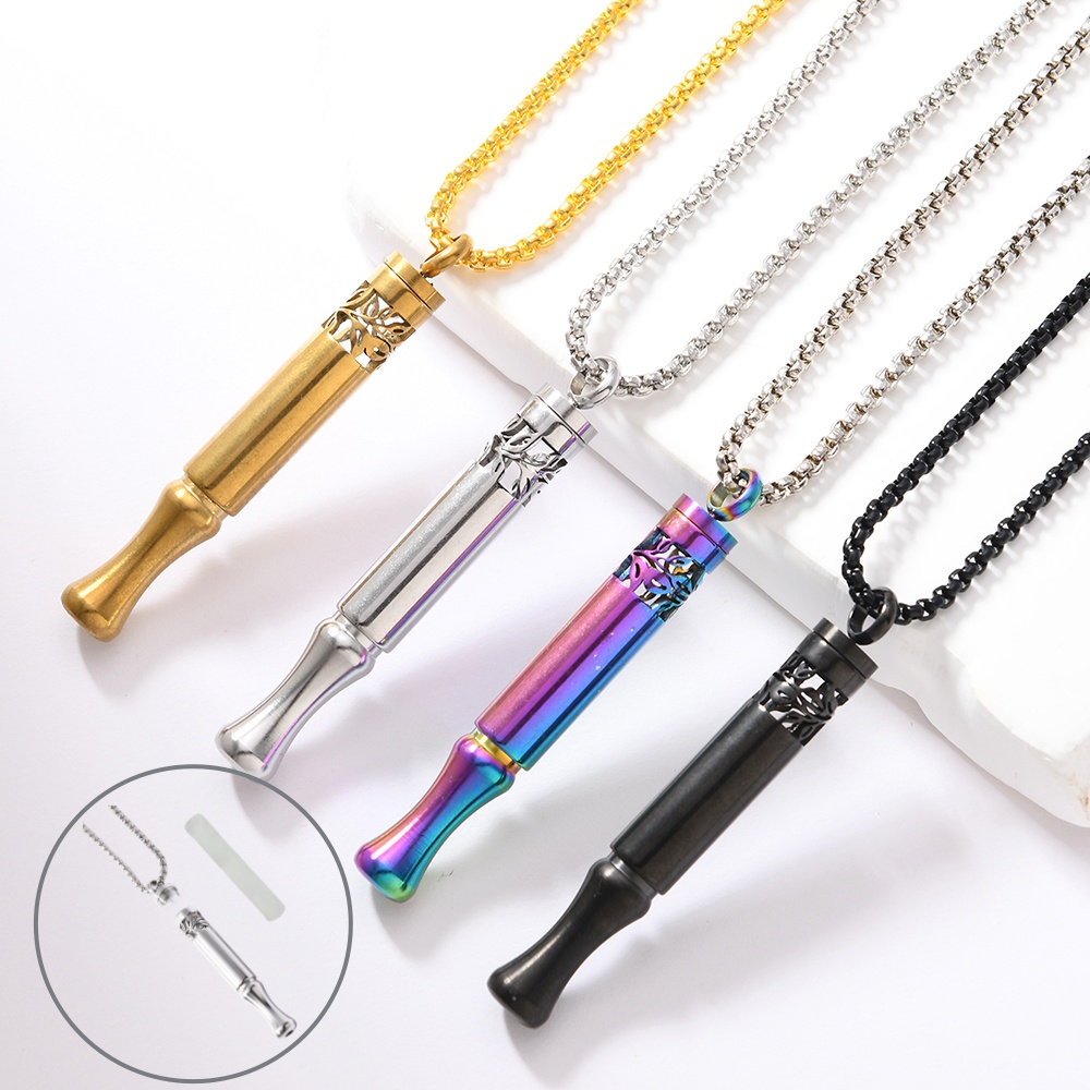 necklace vape pen new 304 stainless steel breathing necklace pattern filter