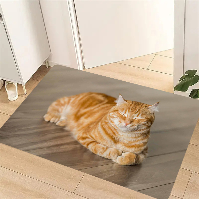 TEMU 1pc Thick 1.1cm Kitchen Floor Mat, Cute Printed Floor Mat Thickened And Wear-resistant Suitable For Room Porch Balcony And Home Decoration