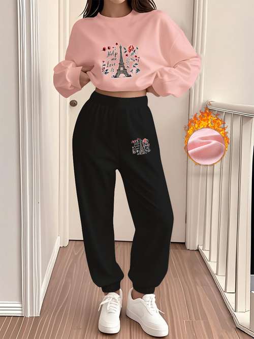 Pyjama Femme 2 Pièces Tour Eiffel Paris - Manches Longues & Pantalon Élastique - Confort Doux