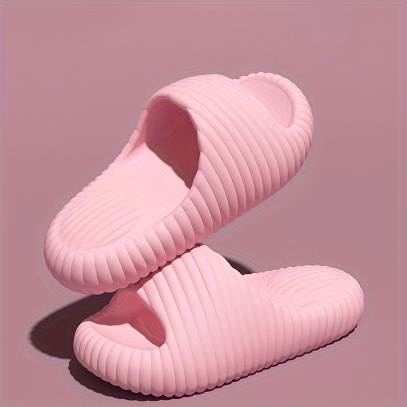 womens lightweight quick dry slip on slippers soft cushioned insoles non slip pu sole cushioning arch support for   beach bathroom poolside couples matching footwear easy clean slipper shoes beach sandals     material supportive insoles home lounging Product details 3