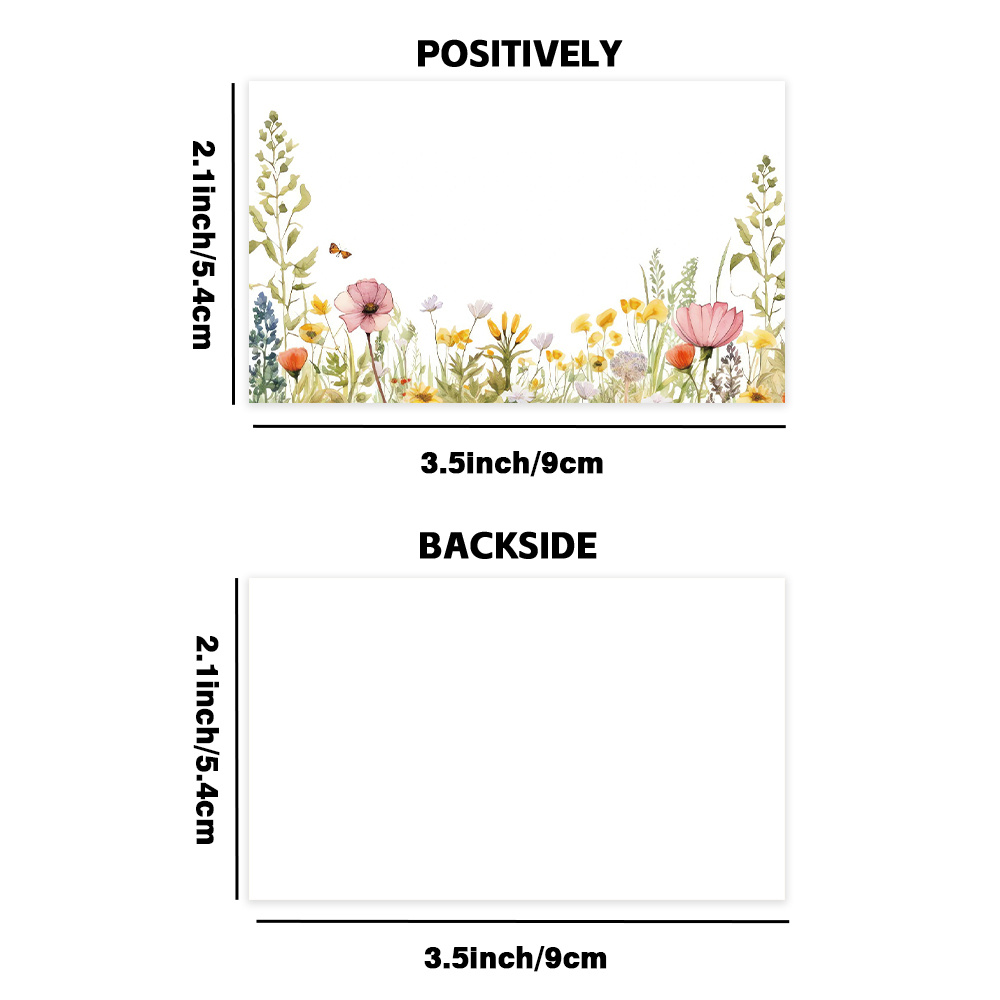 TEMU 50 piezas de tarjetas de mensaje estilo pastoral floral de estilo francés vintage, tarjetas de felicitación de regalo para , tarjetas de