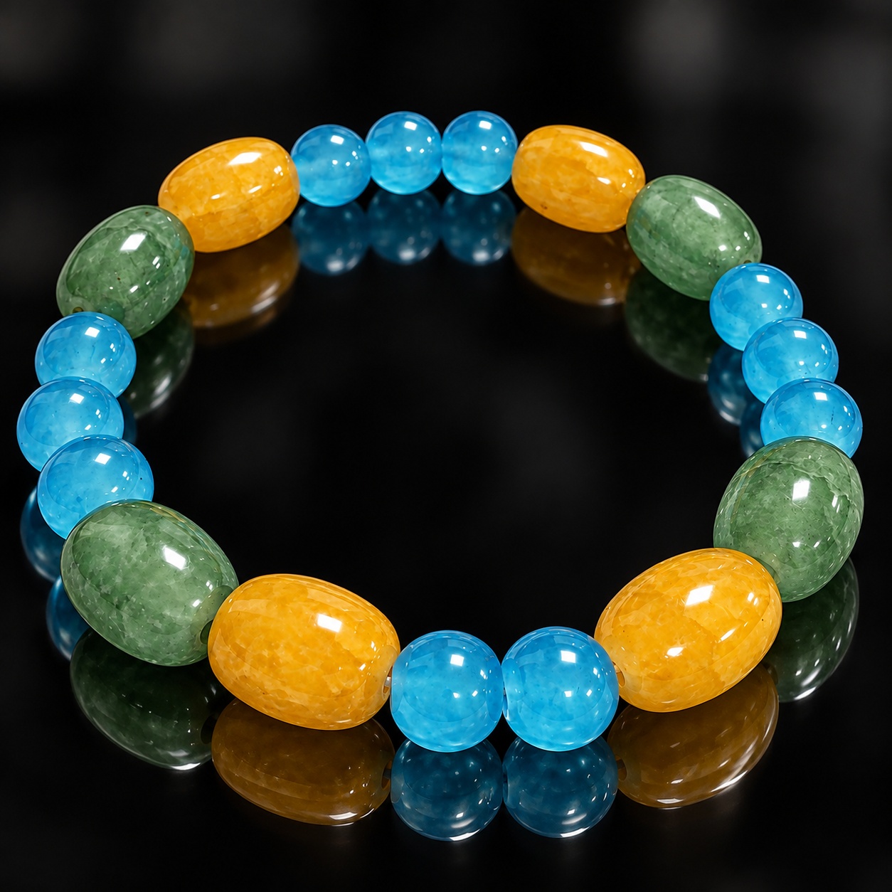 Wealth-Attracting Beaded Bracelet, Handmade