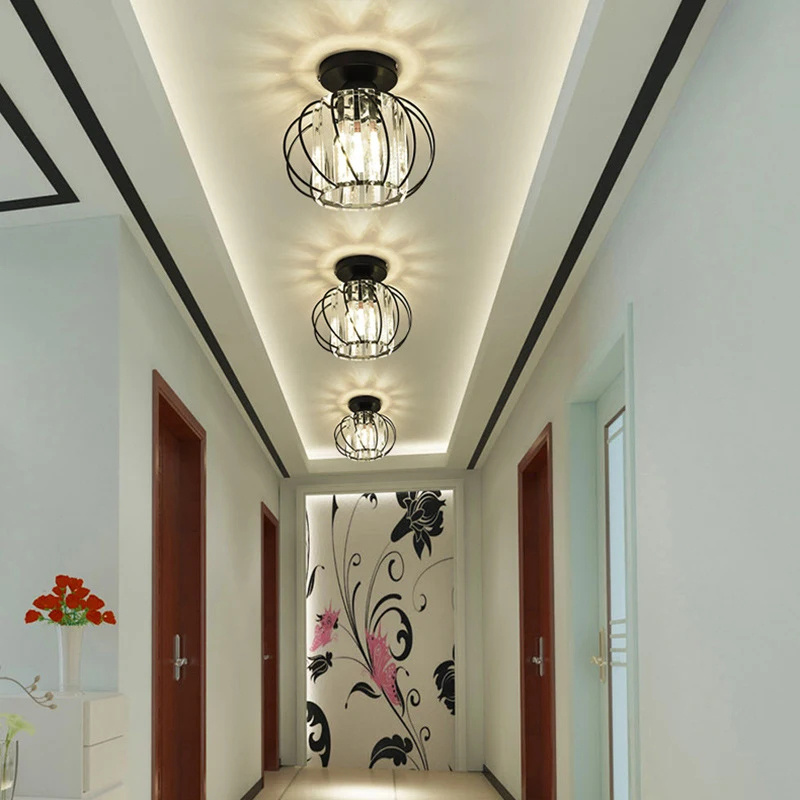 modern led crystal chandelier ceiling lamp no electricity needed battery free   for living room bedroom dining room hallway decor details 1