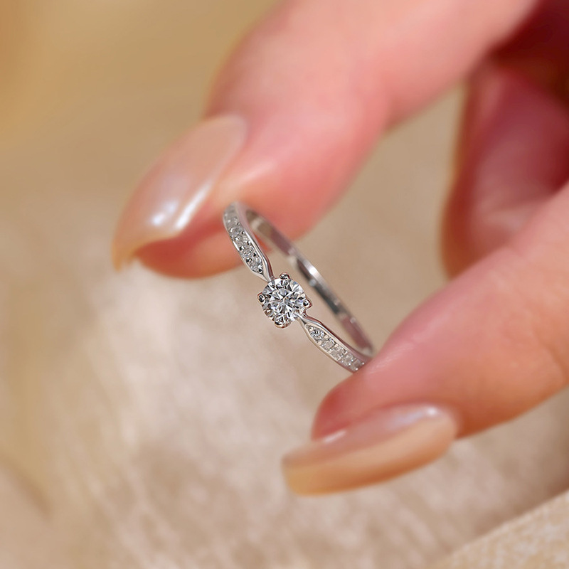 TEMU 1pc Women's Zirconia Ring, Light Luxury Temperament, Classic Arrangement, Adjustable Middle Finger Ring, Fashionable Style (synthetic Zirconia,