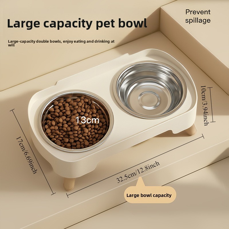2026 and dog feeder high sided ensures for pets cute and practical water and food dispenser stainless steel non slip dual bowl design easy to   multiple colors Product details 1