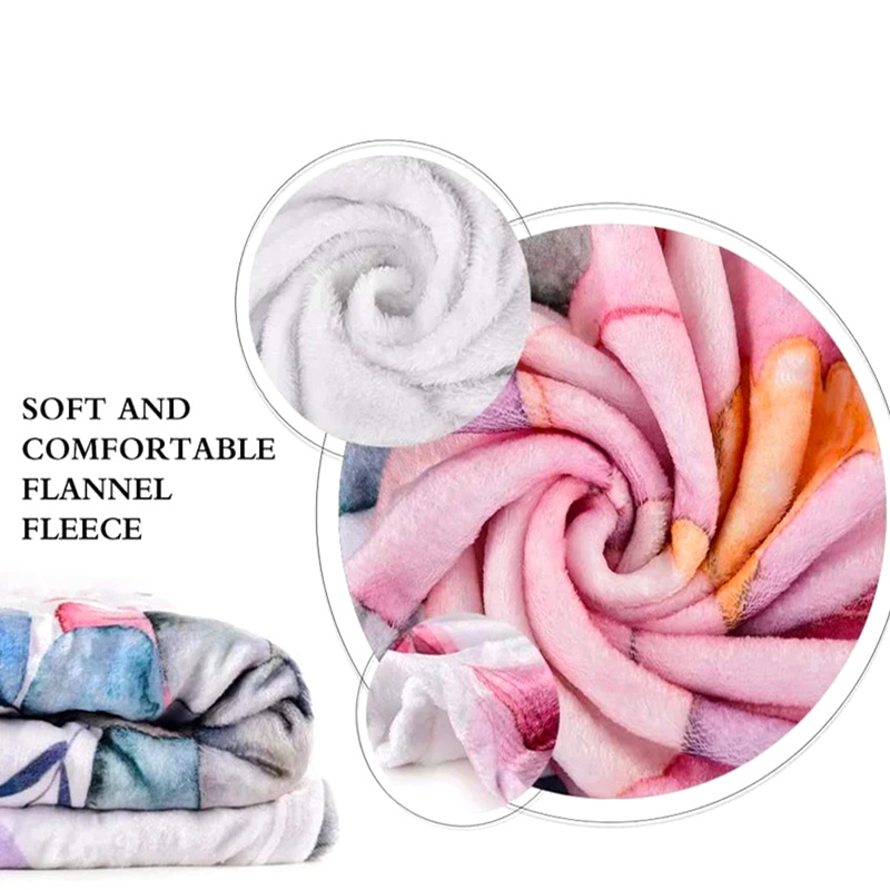 Customized Name Bear Heart Theme Flannel Blanket