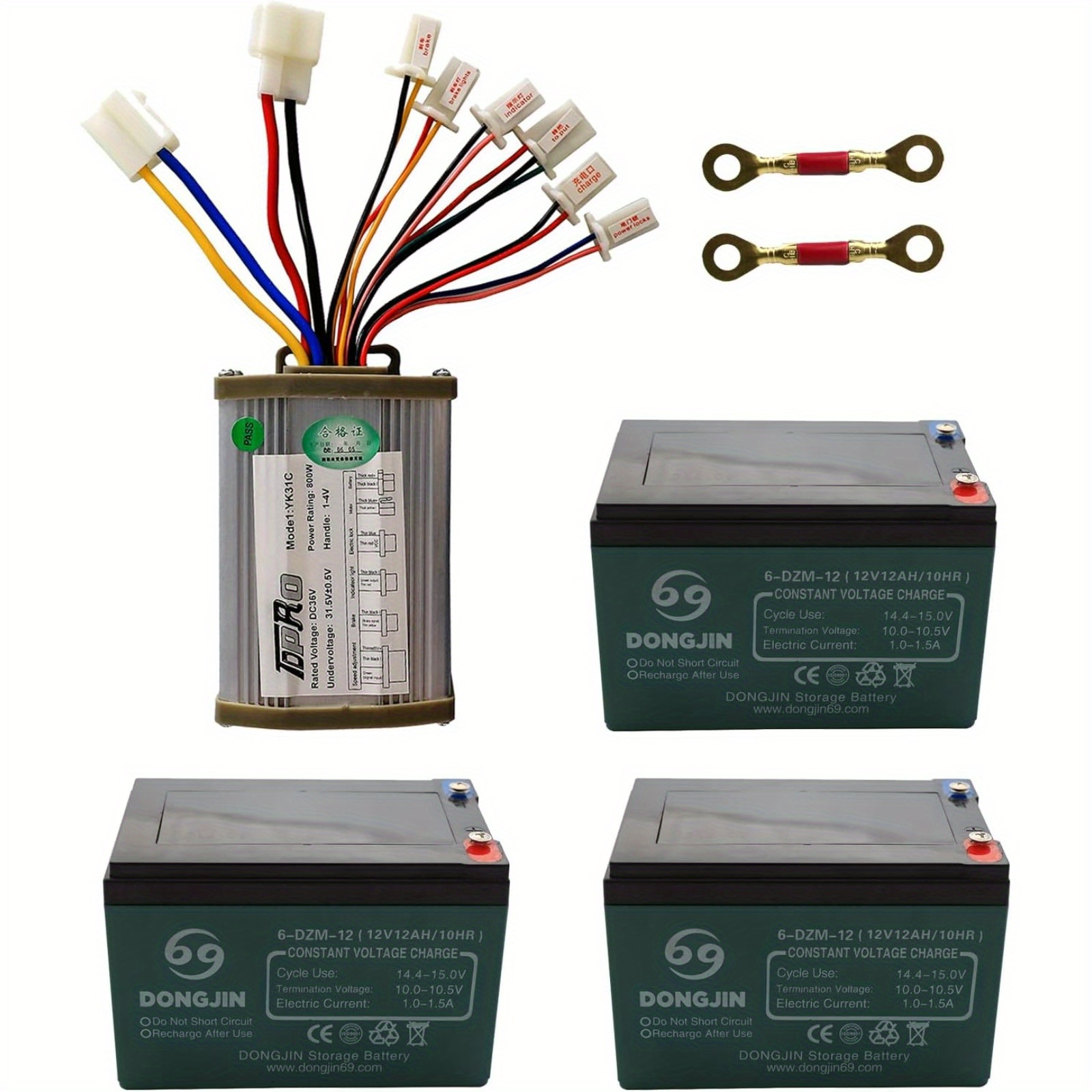 go kart 12v 12ah motorcycle battery sla connect cables motor Temu