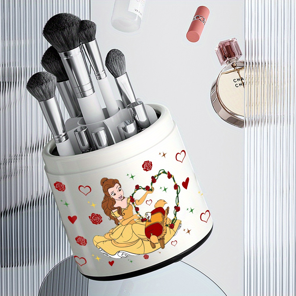1pc     360 rotating makeup organizer multifunctional plastic desktop  e cabinet for brushes pens and accessories ideal for     table desk   Product details 5