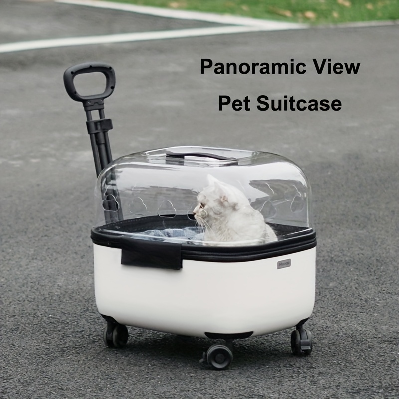 panoramic view   heavy duty pc with 360   visibility zippered     for airplane car vet   travel carrier for cats small dogs durable   case with  