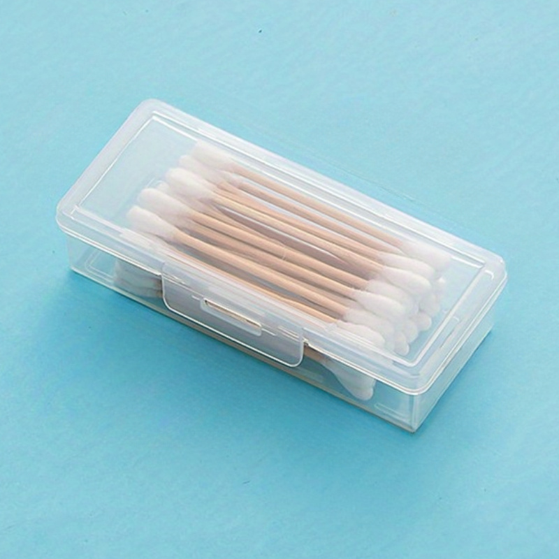 

1pc Clear Travel Storage Box With Lid - Portable Organizer For Toothpicks, Swabs & More - For Home And Travel (box Only)