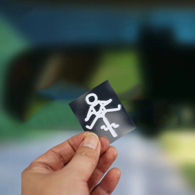 1pc Little Man On A For Bicycle Bike/car Sticker | Creative Vinyl Sticker For Bicycle Road Bike Mountain Bike, Material: Polyvinyl Chloride