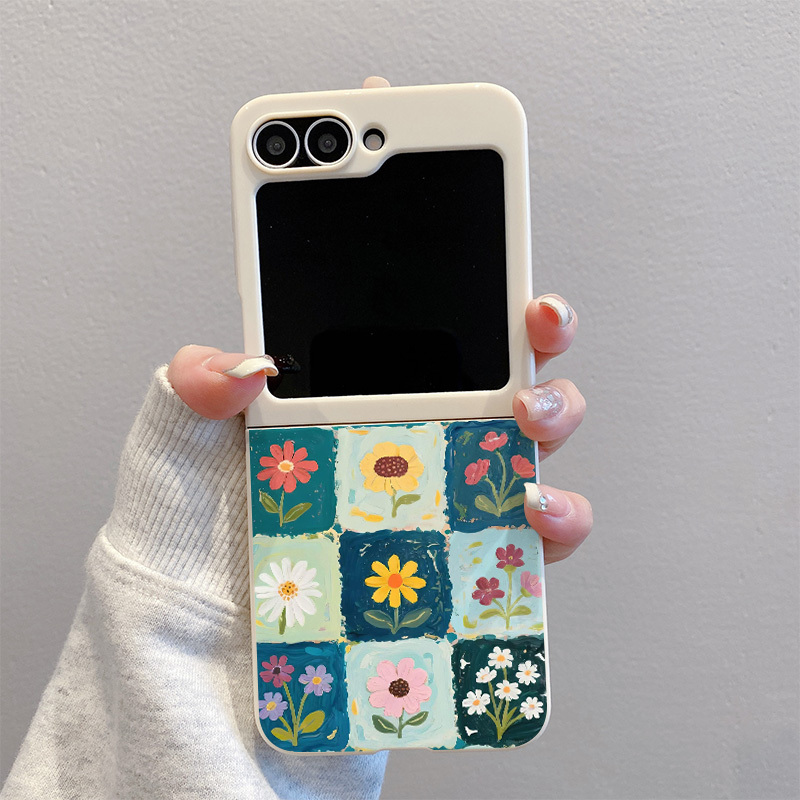 TEMU Phone Case - A Colorful Checkered F62 Foldable Tpu Phone Case For Galaxy Z Flip 7, Z Flip 6, Z Flip 5, And Z Flip 4/3 5g, Compatible With For