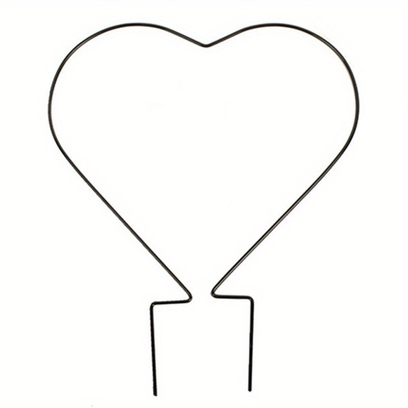 Image of Heart-shaped Climbing Frame For Plants - Made Of Lightweight Iron, Suitable For Casual Indoor And Outdoor Garden Use, Ideal For Supporting Potted Plants And Lawn Maintenance