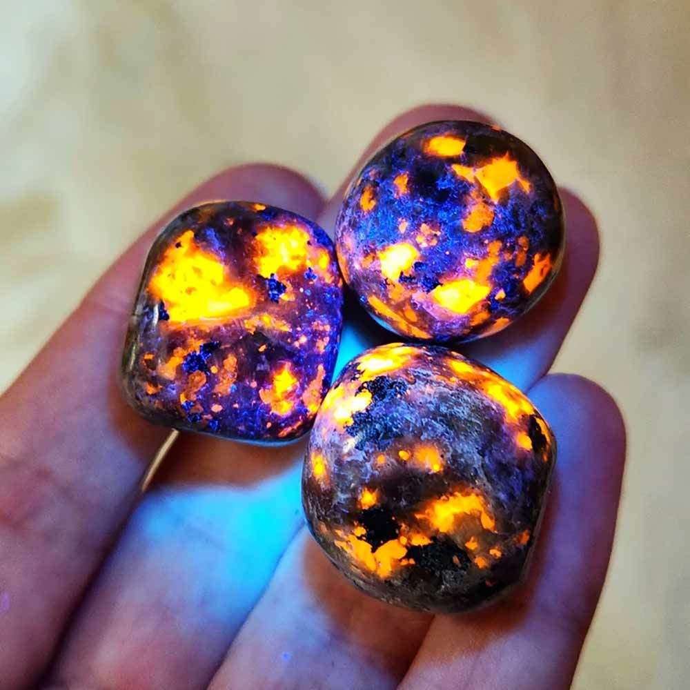 glowing fire stones decor natural lava rock Temu Oman