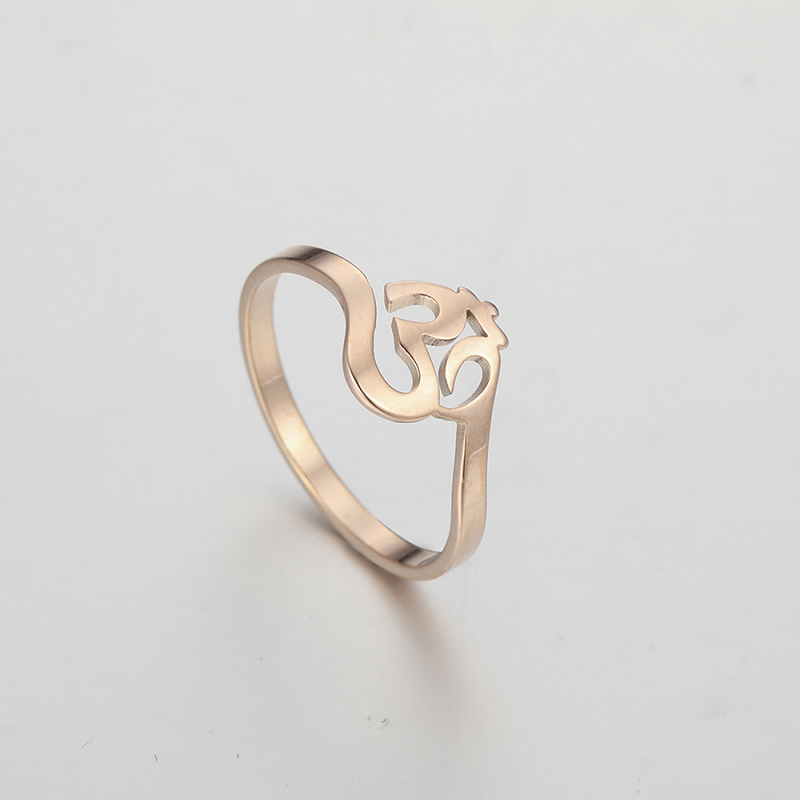 Stainless Steel Hindu Yoga Om Aum Ring