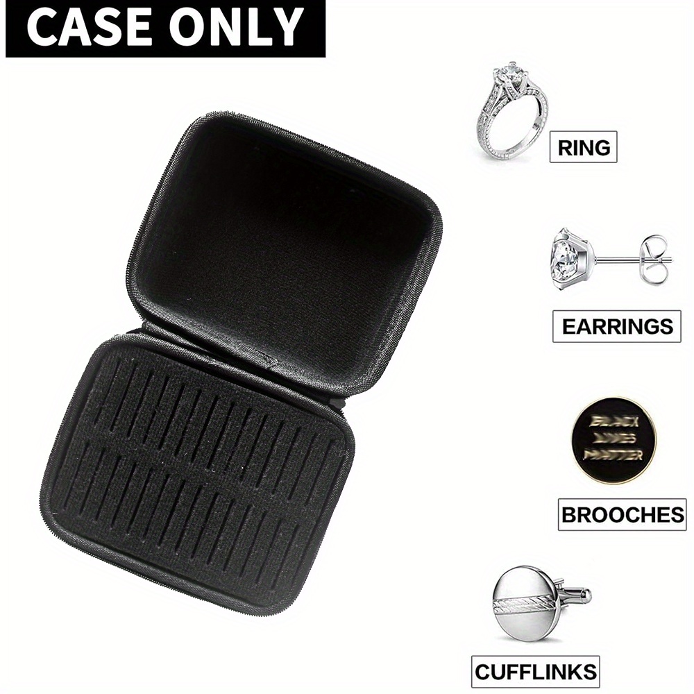 E-shop 28-Fächer EVA Schmuck Organizer - Schmuckaufbewahrungsbox für Ringe, Ohrringe, Broschen und Manschettenknöpfe mit Reißverschluss, für und