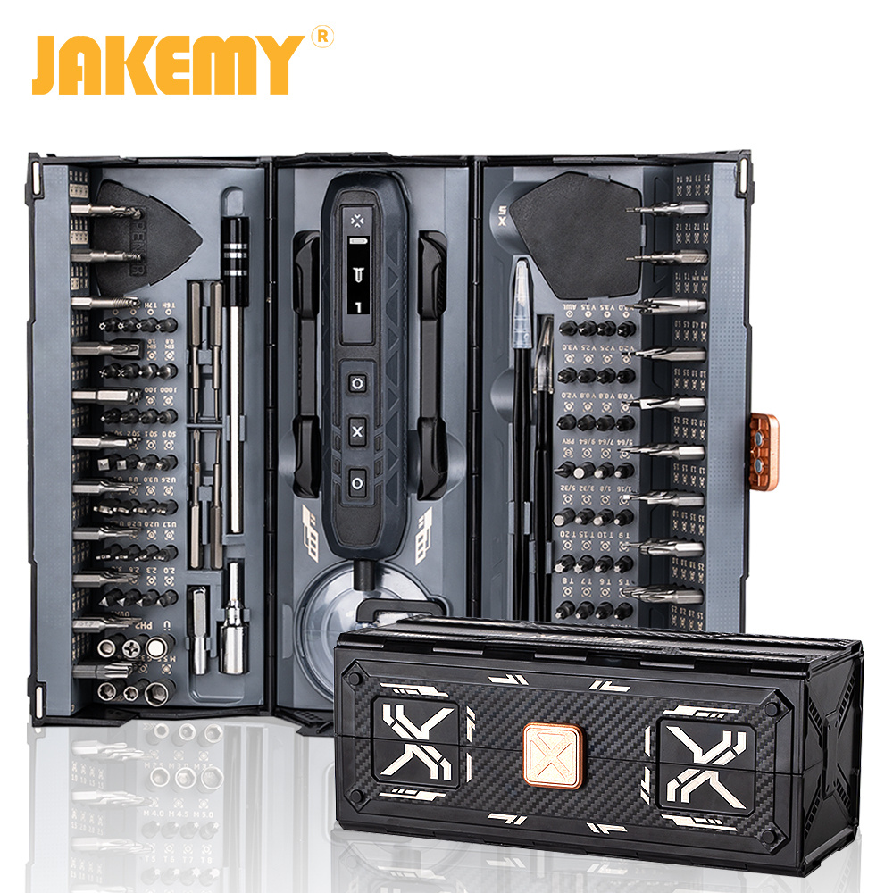 E-shop 180-in-1 Elektrischer Schraubendreher-Set mit 3 Drehmomentmodi & 162 Magnetischen Präzisionsbits - Wiederaufladbare Lithium-Batterie,