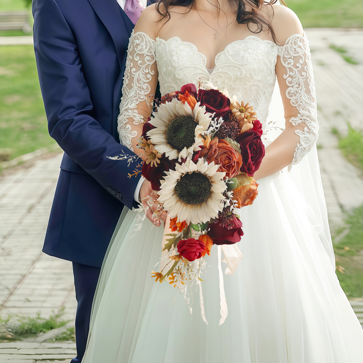 dessy bridesmaid dresses price Sunflower, Willow and Baby's Breath Bouquet – Teton Wood Blooms main image 1
