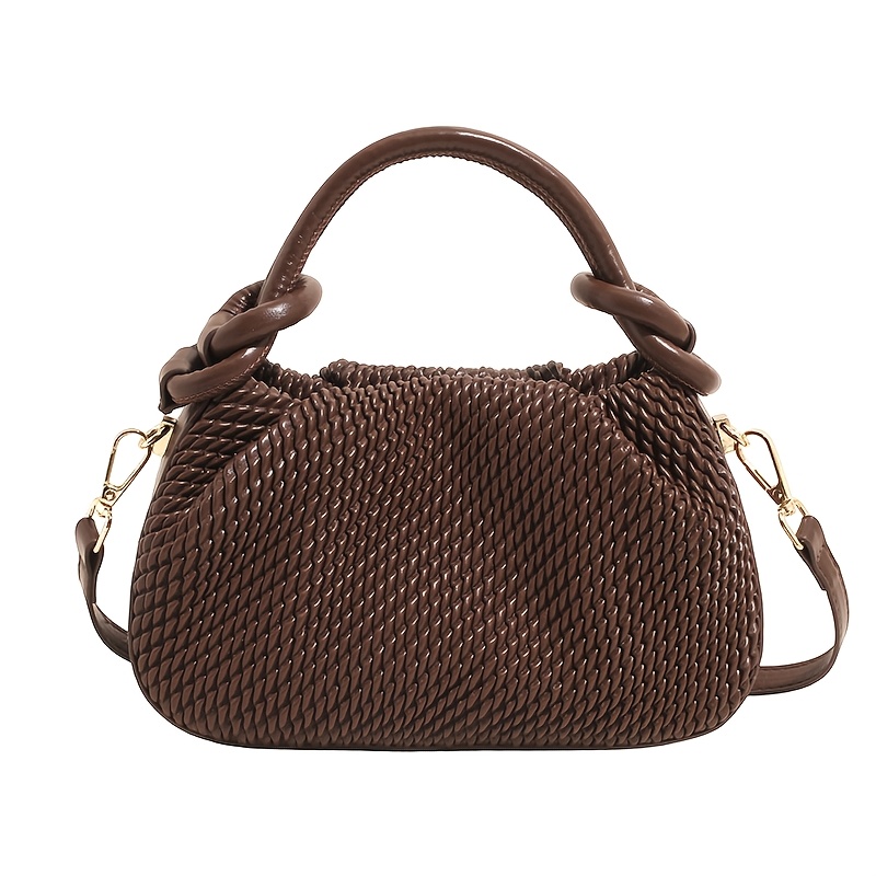 TEMU Women's Shoulder Bag, Medium-sized Handbag With Cloud Pleated Design, Suitable For Commuting, , And Vacations. Equipped With A Single Shoulder