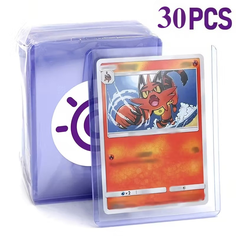 TEMU 10/ Pvc Card Protectors - Design | Durable & Sturdy Scratch/damage Protection For Photo Cards | For Collectors & Players | Organize/store