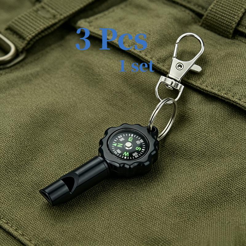 TEMU 1 Outdoor Survival Whistle Compass Keychain, Multifunctional Emergency Horn With Precise Directional Compass, Suitable For Camping And Hiking,